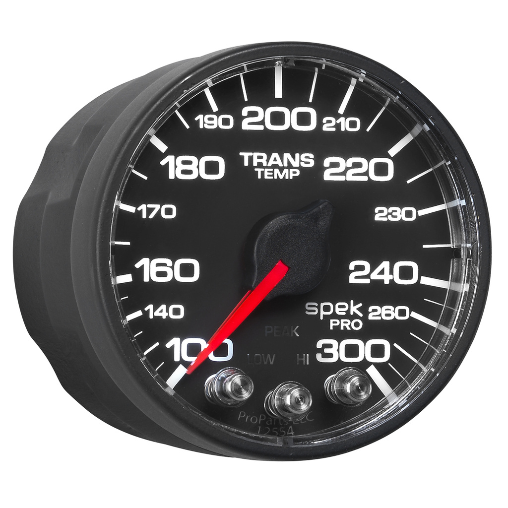 2-1/16" Transmisjon Temperatur, 100-300 °F, Spek-Pro, Black/Black