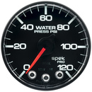 2-1/16" Water Trykk, 0-120 Psi, Spek-Pro, Black/Black