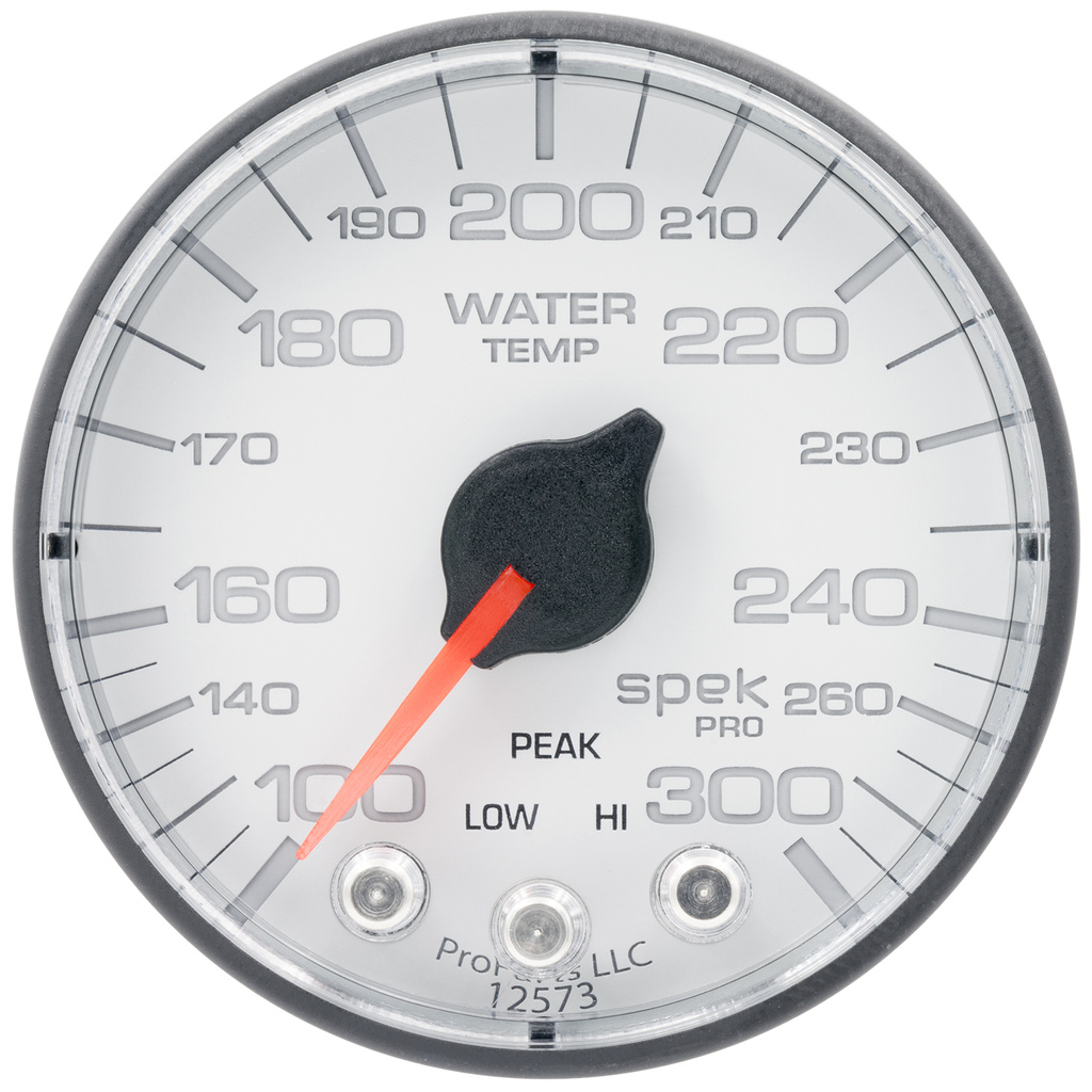 2-1/16" Vanntemperatur, 100-300 °F, Spek-Pro, White/Black