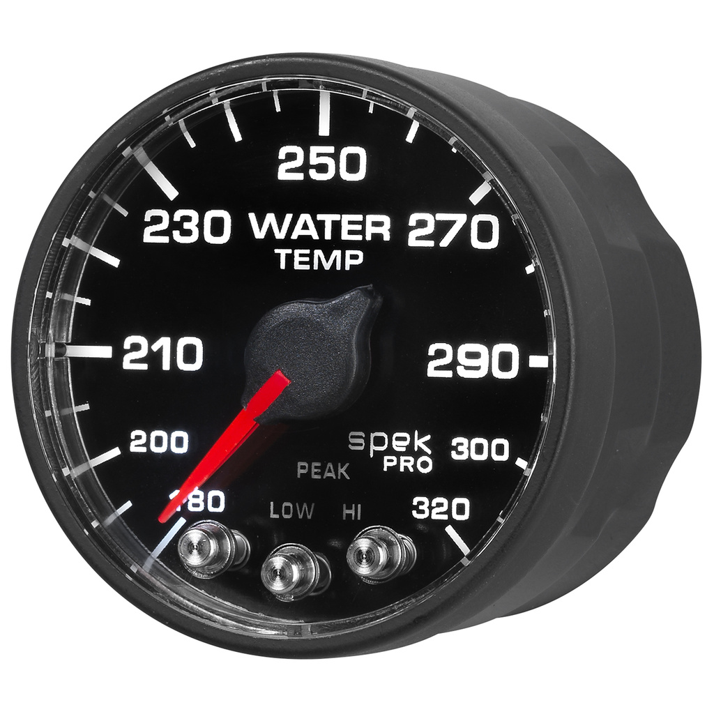 2-1/16" Vanntemperatur, 180-320 °F, Spek-Pro, Black/Black, Ecu