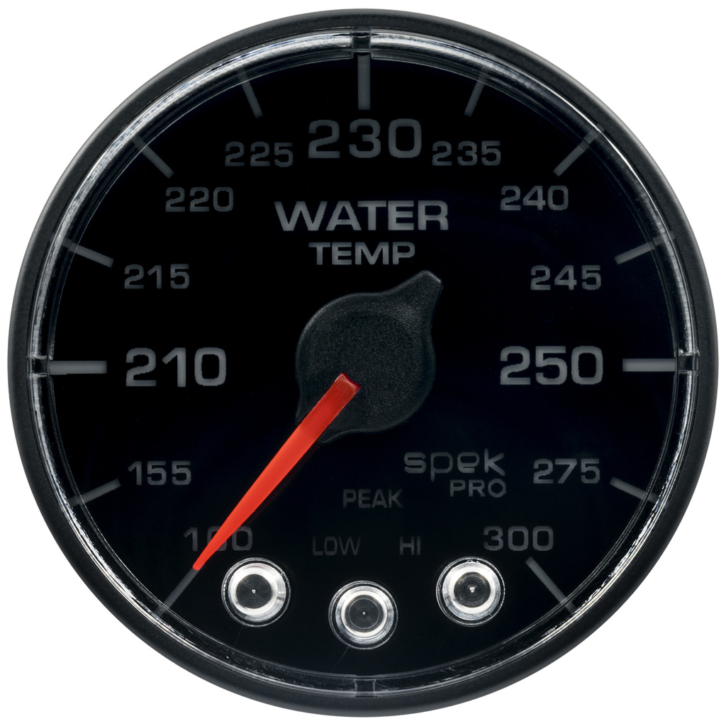 2-1/16" Vanntemperatur, 100-300 °F, Spek-Pro, Black/Black, Ecu