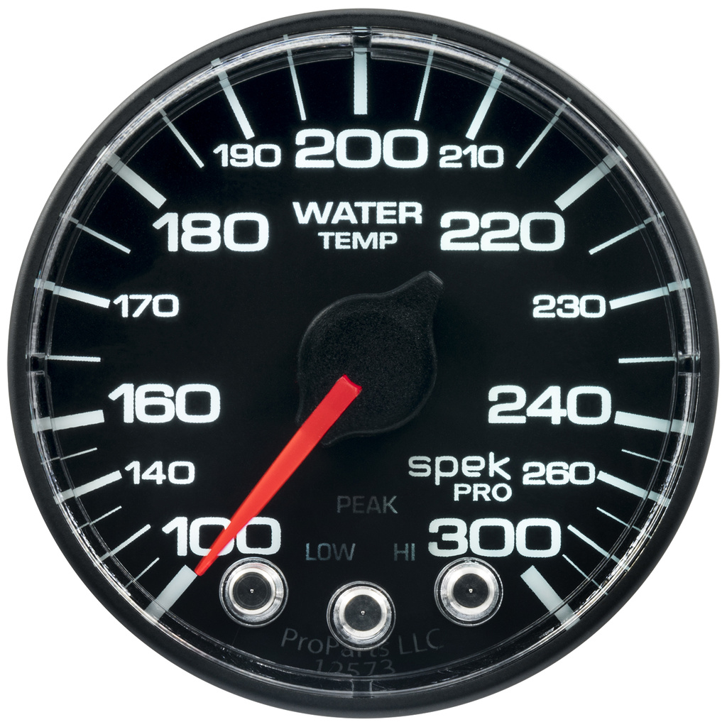 2-1/16" Vanntemperatur, 100-300 °F, Spek-Pro, Black/Black