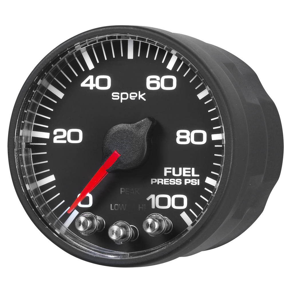 2-1/16" Drivstoff Trykk, 0-100 Psi, Spek-Pro, Black/Black, Ecu