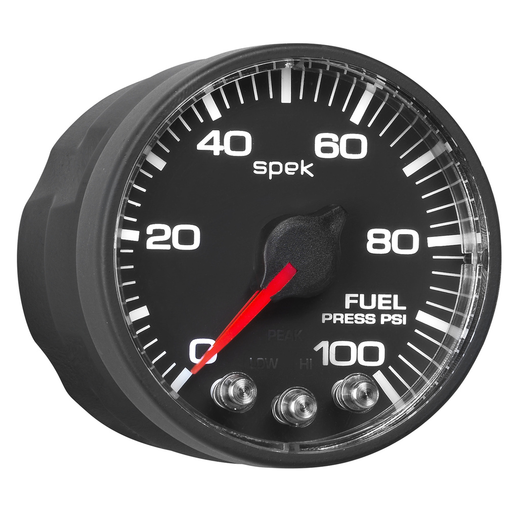 2-1/16" Drivstoff Trykk, 0-100 Psi, Spek-Pro, Black/Black, Ecu