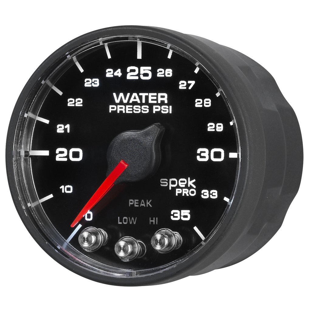 2-1/16" Water Trykk, 0-35 Psi, Spek-Pro, Black/Black, Ecu