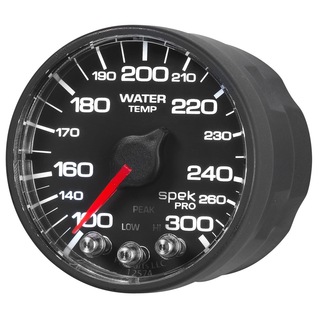 2-1/16" Vanntemperatur, 100-300 °F, Spek-Pro, Black/Black, Ecu