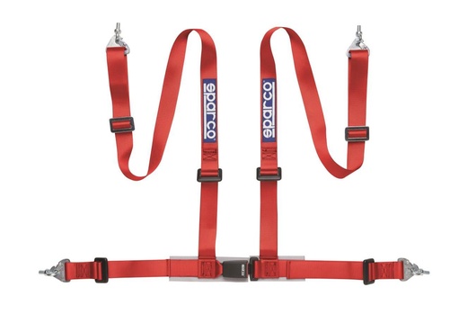 Sparco 4pt belt rød - Street