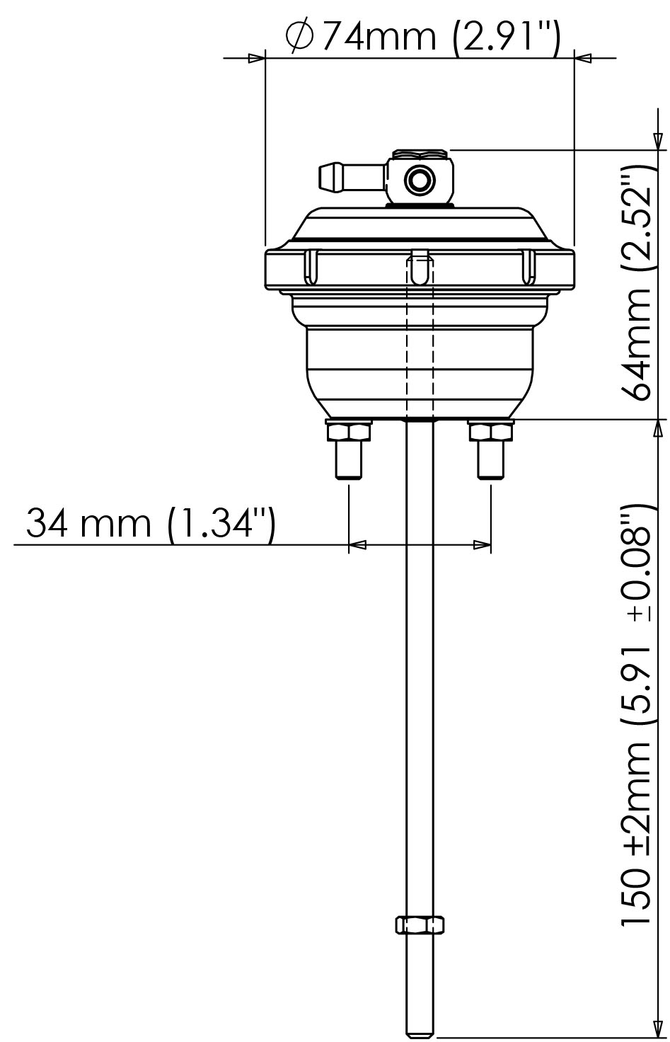 Turbosmart Intern wastegate (svart)