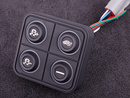 CAN tastatur (4 knapper) med flerfarget LED