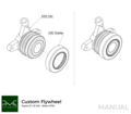 PMC Svinghjul GM Chevrolet V8 LS LS1 LS3 LS7 184mm 7.25" POT